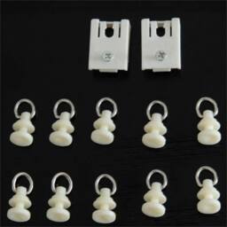 Nordara 3M White Coiled Curtain Track Rail With Gliders For Bay Window - thumbnail 4
