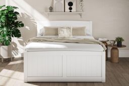Time4sleep Maxistore 6 Door White Wooden Storage - Bed Frame - Size: Double - thumbnail 2