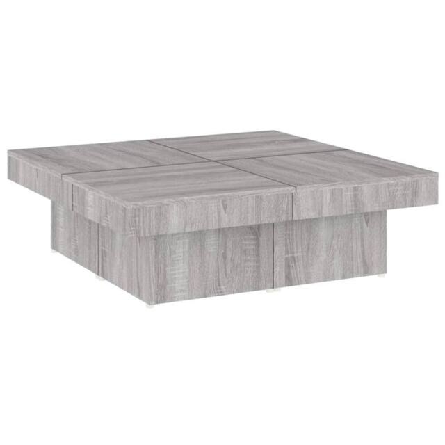 Berkfield Home Coffee Table Grey Sonoma 90x90x28 cm Engineered Wood - Size: 90 x 90 x 28 cm - image 1