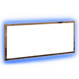 Berkfield Home Bathroom Mirror Old wood Engineered wood, Glass 90 x 8.5 x 37 cm in Brown - thumbnail 2