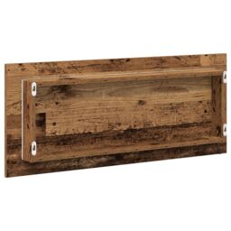 Berkfield Home Bathroom Mirror Old wood Engineered wood, Glass 90 x 8.5 x 37 cm in Brown - thumbnail 5