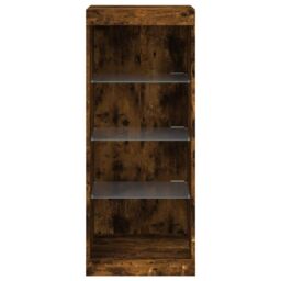 Berkfield Home Sideboard with LED Lights Smoked Oak 41x37x100 cm in Brown - Size: 41 x 37 x 100 cm - thumbnail 6