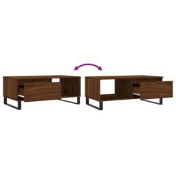 Berkfield Home Coffee Table Brown Oak 90x50x36.5 cm Engineered Wood - thumbnail 9