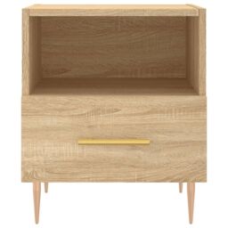 Berkfield Home Bedside Cabinet Sonoma Oak 40x35x47.5 cm Engineered Wood in Brown - thumbnail 4