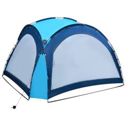 Berkfield Home Party Tent with LED & 4 Sidewalls 3.6x3.6x2.3 m Blue - thumbnail 4