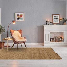 The Rug Shop UK Natural Handmade Plain Jute Kilim Easy To Clean Natural Area Rug - Size: 200 cm x 290 cm - thumbnail 1
