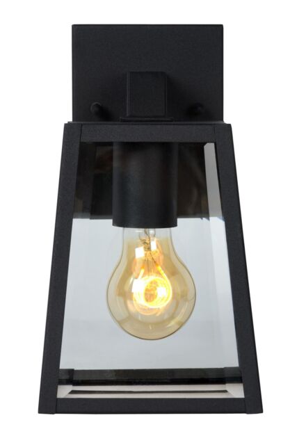 Lucide 'MATSLOT' Non Dimmable Stylish Outdoor Cottage Wall Lantern 1xE27 in Black - image 1