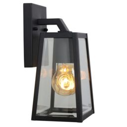 Lucide 'MATSLOT' Non Dimmable Stylish Outdoor Cottage Wall Lantern 1xE27 in Black - thumbnail 5