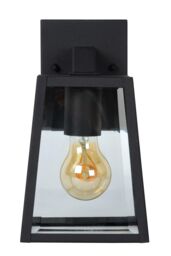 Lucide 'MATSLOT' Non Dimmable Stylish Outdoor Cottage Wall Lantern 1xE27 in Black - thumbnail 2