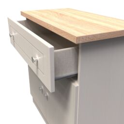 Ready Assembled 2 U Norton 1 Drawer 2 Door Sideboard (Ready Assembled) in Taupe - Size: Medium - thumbnail 5