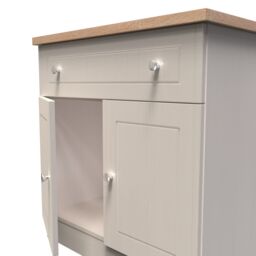 Ready Assembled 2 U Norton 1 Drawer 2 Door Sideboard (Ready Assembled) in Taupe - Size: Medium - thumbnail 6