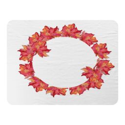 Benjamin Tate Design Autumn Reath Blanket in Natural - Size: 120 cm x 150 cm - thumbnail 1