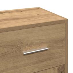 Berkfield Home Sideboard Artisan Oak 91x28x75 cm Engineered Wood in Brown - Size: 91 x 28 x 75 cm - thumbnail 8