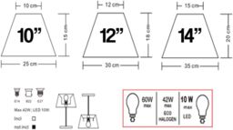 "K LIVING 12"" White Textured Linen Fabric Coolie Lampshade Modern Table Lamp & Floor Lamp Cone Light Shade - Size: 12 inches" - thumbnail 3