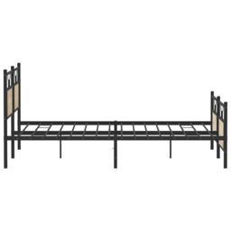 Berkfield Home Metal Bed Frame without Mattress Sonoma Oak 160x200 cm in Brown - thumbnail 7