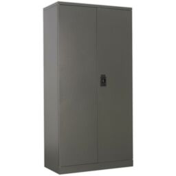 Loops Floor Standing Steel Cabinet - 915 x 460 x 1830mm - Two Door - Cylinder Lock in Metallics - thumbnail 5