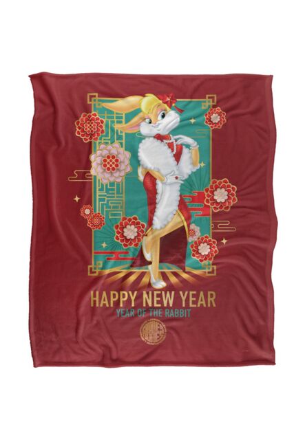 Warner Brothers Looney Tunes Lola Bunny Silky Touch Super Soft Throw Blanket in White - image 1