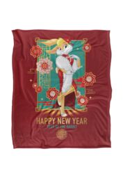 Warner Brothers Looney Tunes Lola Bunny Silky Touch Super Soft Throw Blanket in White
