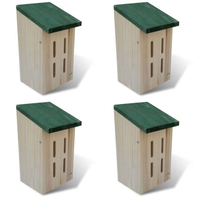 Berkfield Home Butterfly House 14 x 15 x 22 cm Set of 4 in Brown - image 1