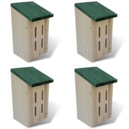 Berkfield Home Butterfly House 14 x 15 x 22 cm Set of 4 in Brown - thumbnail 1