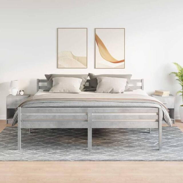 Berkfield Home Durable Bedside Cabinets 2 pcs with Drawer Concrete Grey 40x34x50 cm - Size: 40 x 34 x 50 cm - image 1