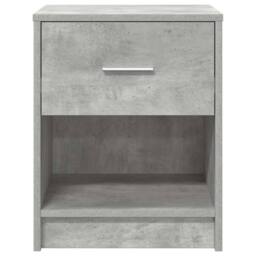 Berkfield Home Durable Bedside Cabinets 2 pcs with Drawer Concrete Grey 40x34x50 cm - Size: 40 x 34 x 50 cm - thumbnail 4