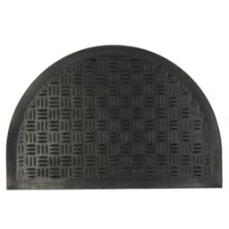 Nicola Spring Heavy Duty Half Moon Door Mat - 60 x 40cm - Black - Size: 40 cm x 60 cm - thumbnail 4