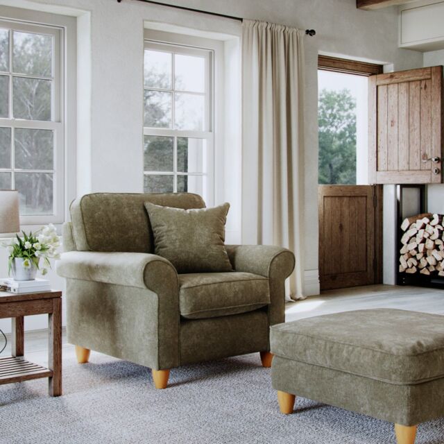 The Great Sofa Company Flora Armchair Glory Winter Moss in Dark Green - image 1