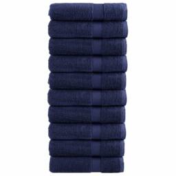 Berkfield Home Premium Hand Towels SOLUND 10pcs Navy Blue 50x100cm 600gsm - thumbnail 2