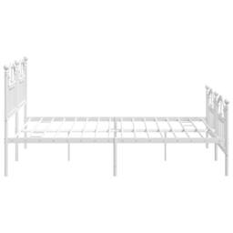 Berkfield Home Metal Bed Frame with Headboard & Footboard White 183x213 cm - thumbnail 7