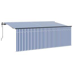 Berkfield Home Retractable Awning Retractable Manual Cream 350x200 cm Fabric, Metal - thumbnail 5