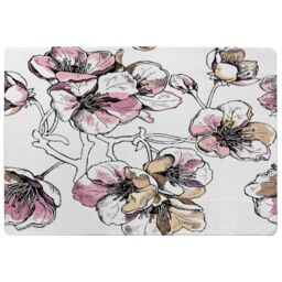 Benjamin Tate Design Flower Illustration Designer Rug in Natural - Size: Large - thumbnail 1