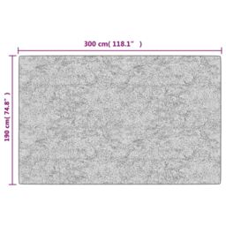 Berkfield Home Rug Washable 190x300 cm Black & White Anti Slip - Size: 100 cm diameter - thumbnail 5