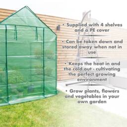 St Helens Walk-In Greenhouse in Green - thumbnail 7