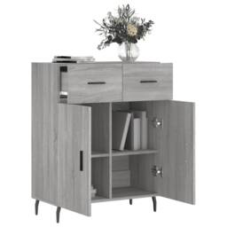 Berkfield Home Sideboard Grey Sonoma 69.5x34x90 cm Engineered Wood - thumbnail 4