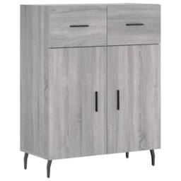 Berkfield Home Sideboard Grey Sonoma 69.5x34x90 cm Engineered Wood - thumbnail 3