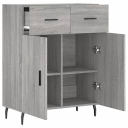 Berkfield Home Sideboard Grey Sonoma 69.5x34x90 cm Engineered Wood - thumbnail 5