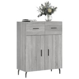 Berkfield Home Sideboard Grey Sonoma 69.5x34x90 cm Engineered Wood - thumbnail 1