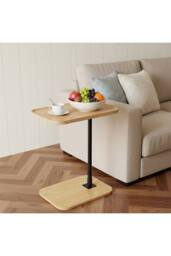 H&O Direct C-Shaped Height Adjustment Side Table in Natural - thumbnail 3