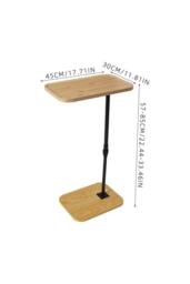 H&O Direct C-Shaped Height Adjustment Side Table in Natural - thumbnail 8