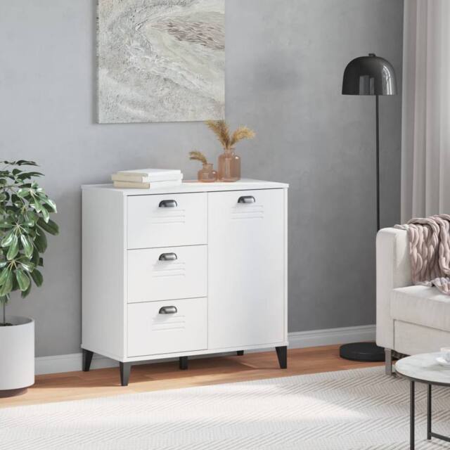 Berkfield Home Sideboard VIKEN White 80x40x80 cm Engineered Wood - Size: 80 x 40 x 80 cm - image 1