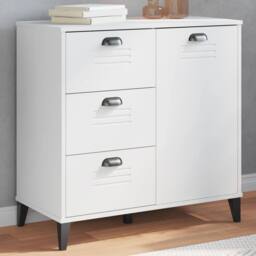 Berkfield Home Sideboard VIKEN White 80x40x80 cm Engineered Wood - Size: 80 x 40 x 80 cm - thumbnail 2