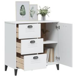 Berkfield Home Sideboard VIKEN White 80x40x80 cm Engineered Wood - Size: 80 x 40 x 80 cm - thumbnail 4
