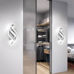 COMELY Indoor Wall Lights, 22W Modern Spiral Design Wall Lights, 6500K, Silver - thumbnail 4
