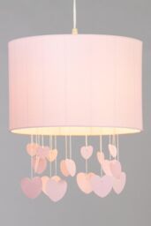 BHS Lighting Glow Hearts Mobile Easy Fit Light Shade in Pink - thumbnail 1