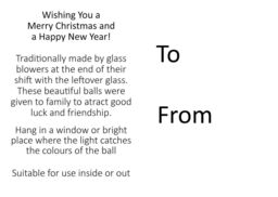 Sienna Glass 10cm Christmas Friendship Ball Pastel Gold - thumbnail 3