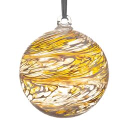 Sienna Glass 10cm Christmas Friendship Ball Pastel Gold