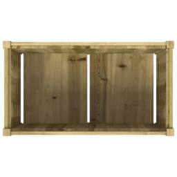 Berkfield Home Garden Planter 90x50x50 cm Impregnated Wood Pine in Brown - Size: 90 x 50 x 50 cm - thumbnail 8