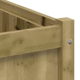Berkfield Home Garden Planter 90x50x50 cm Impregnated Wood Pine in Brown - Size: 90 x 50 x 50 cm - thumbnail 9