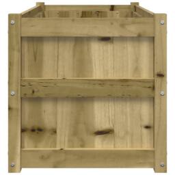Berkfield Home Garden Planter 90x50x50 cm Impregnated Wood Pine in Brown - Size: 90 x 50 x 50 cm - thumbnail 6